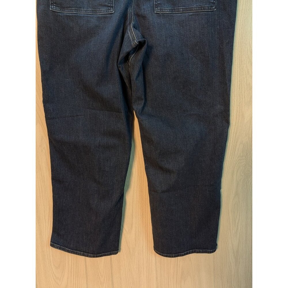 American Eagle Jeans Women 20 Super High-Rise Baggy Wide Leg Blue Dark Wash - Picture 6 of 12
